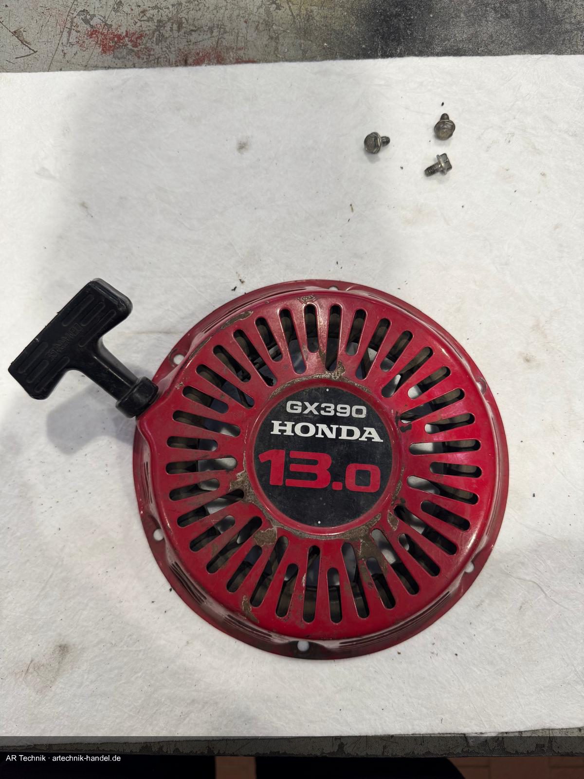 Fertig montierter Starter mit neuem Seil und Startknauf